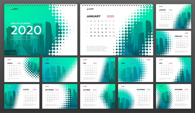 Desk Calendar 2020 Free Vectors Stock Photos Psd