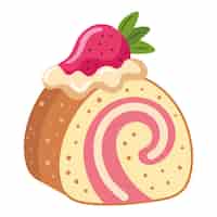 Free vector dessert baked roll icon