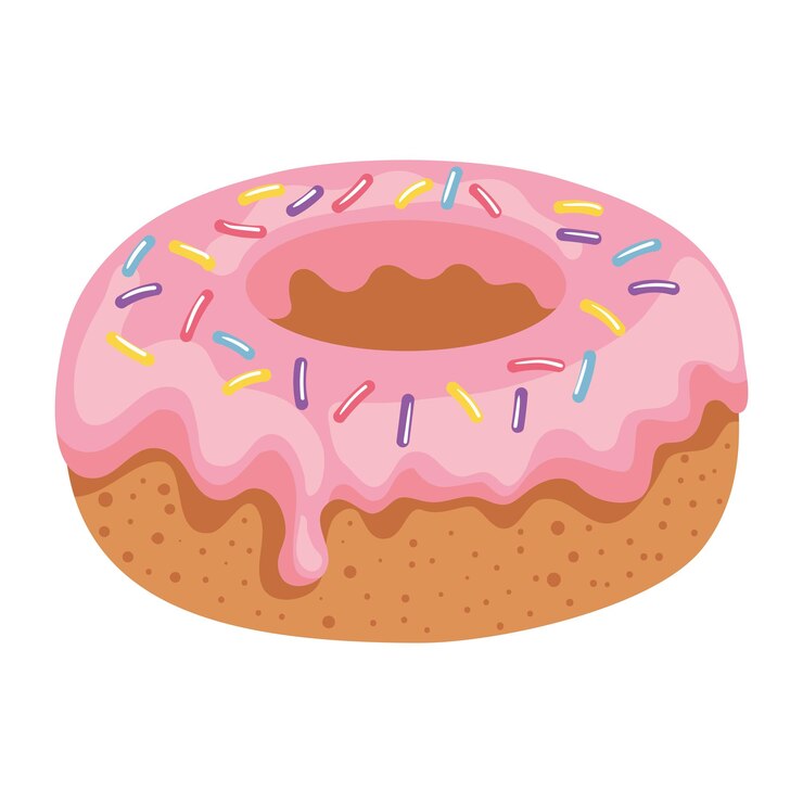 Free Vector dessert sweet donut icon isolated