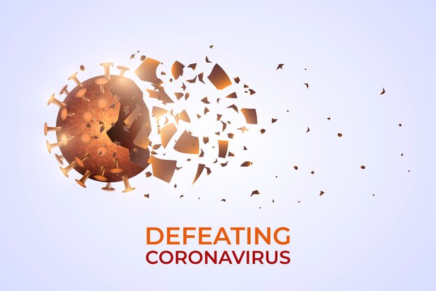 Destroying coronavirus background design