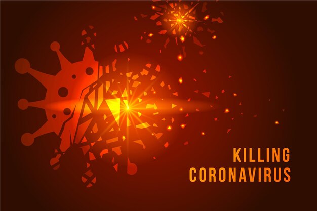 Destroying coronavirus background