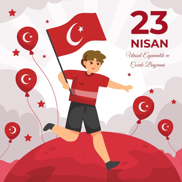 Detailed 23 nisan illustration