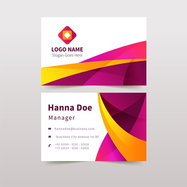 Detailed abstract business card design template