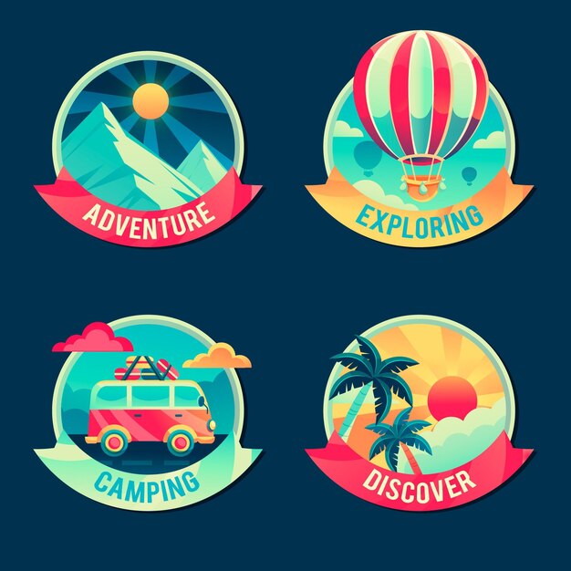 detailed adventure badges