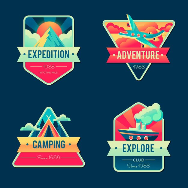 Detailed adventure badges