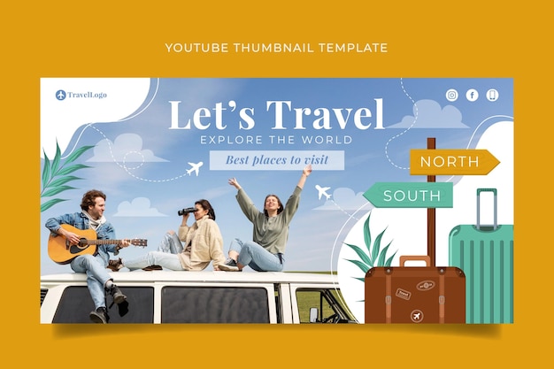 Detailed adventure youtube thumbnail template