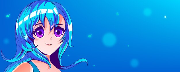 Detailed anime banner template