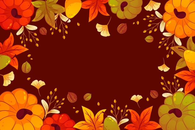 Free vector detailed autumn background