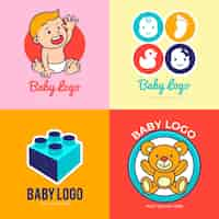 Free vector detailed baby logo collection