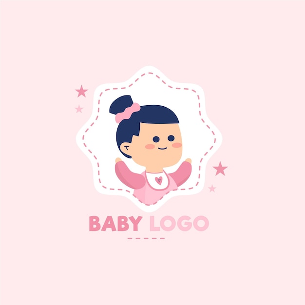 Free vector detailed baby logo template