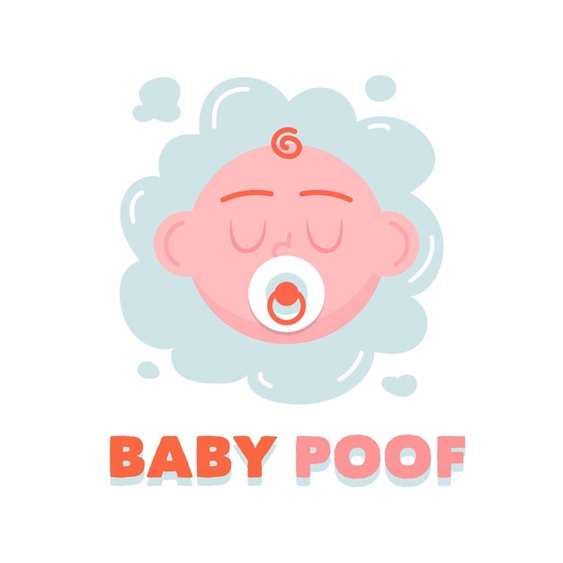 Detailed baby logo template