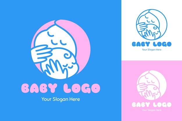 Detailed baby logo template