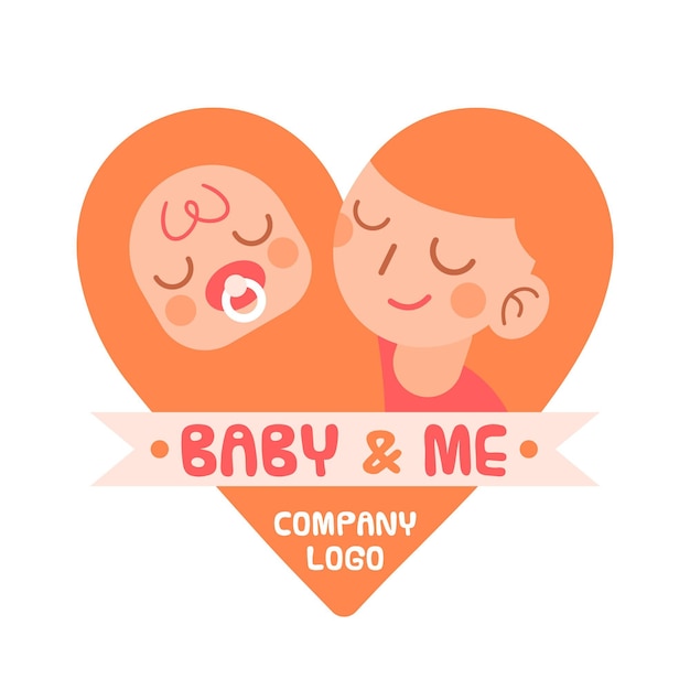 Free vector detailed baby logo template