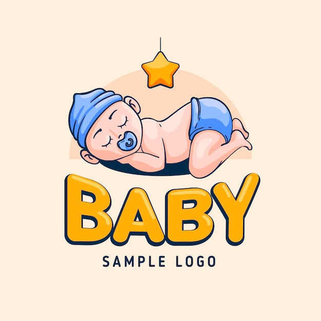 Free vector detailed baby logo