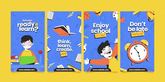 Detailed back to school instagram stories collection