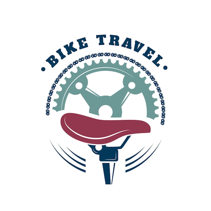 Free Vector detailed bike logo hand drawn