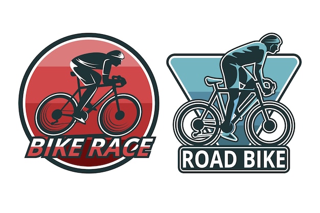 Detailed bike logo template