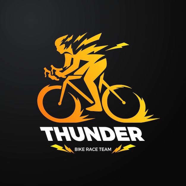 Detailed bike logo template