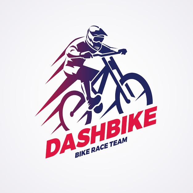 Detailed bike logo template