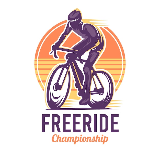 Detailed bike logo template