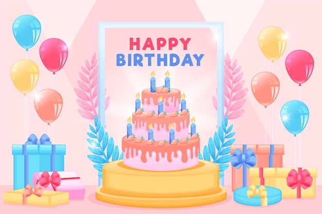 Detailed birthday background