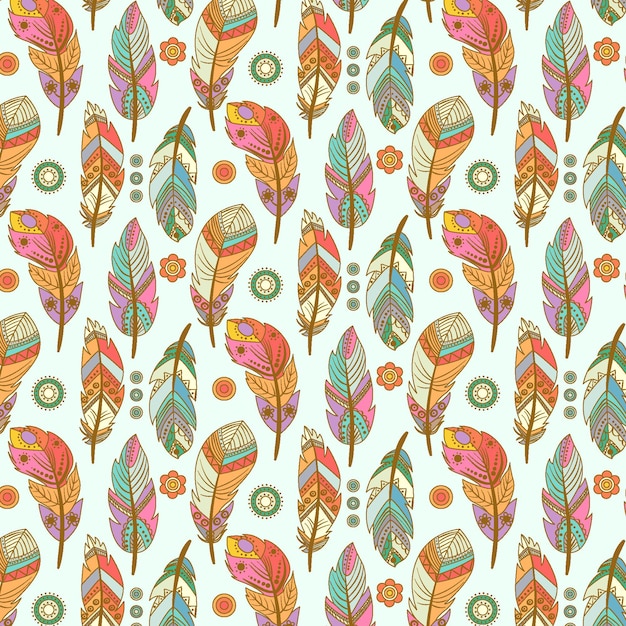 Free vector detailed boho pattern design