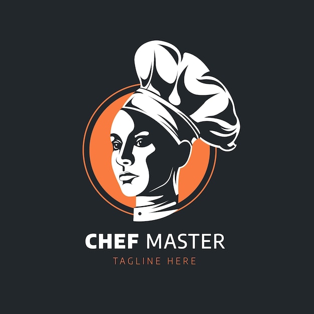 Detailed chef logo template