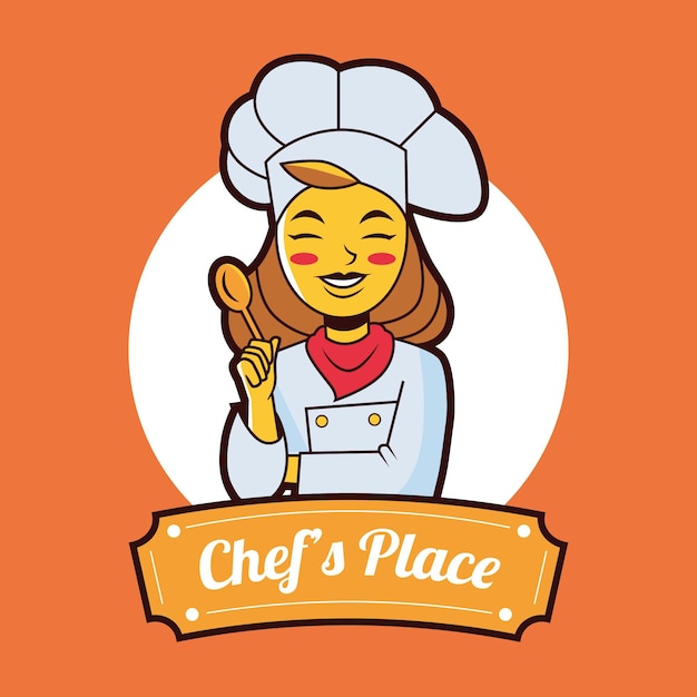 Free vector detailed chef logo template