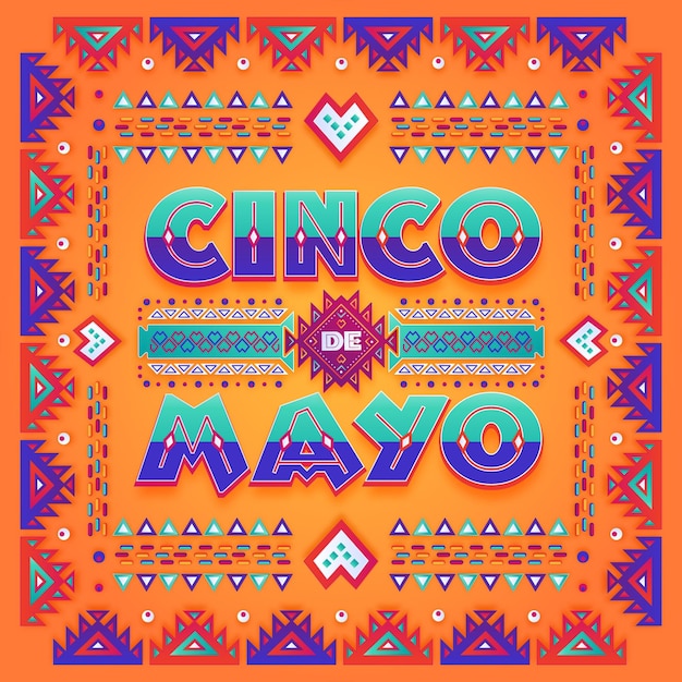 Vettore gratuito illustrazione dettagliata del cinco de mayo