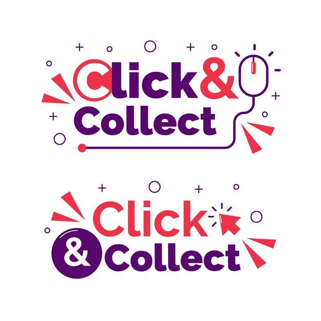 Detailed click and collect sign pack