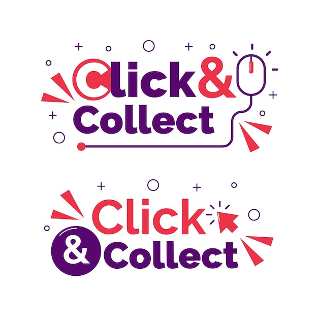 Detailed click and collect sign pack