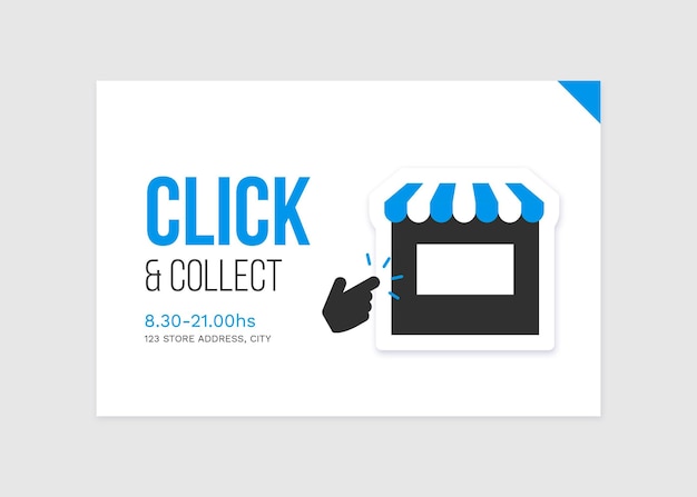 Detailed click and collect sign