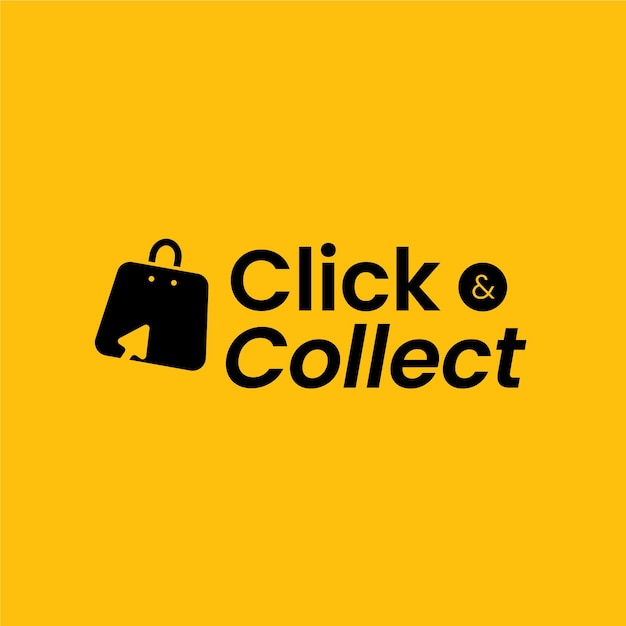 Free vector detailed click and collect sign