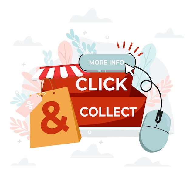 Detailed click and collect sign