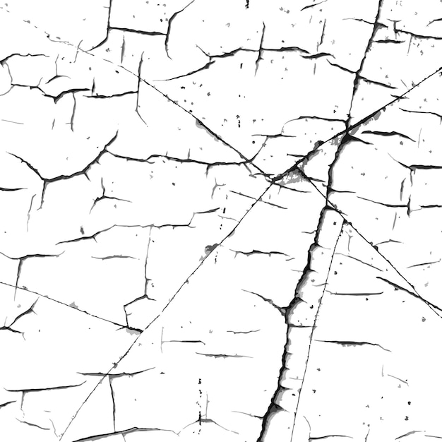 Бесплатное векторное изображение Подробные трещины в стиле гранж текстуры фона