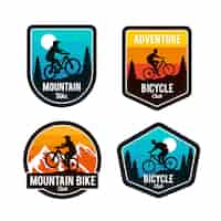 Free vector detailed cyclist bike logo template