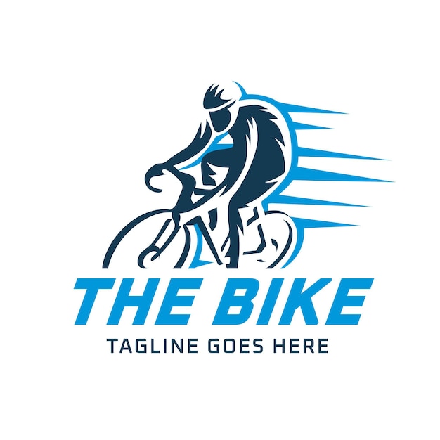 Vettore gratuito progettazione dettagliata del modello di logo della bici