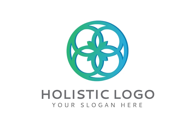 Free vector detailed gradient holistic logo