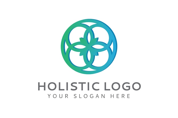Подробный градиентный целостный логотип