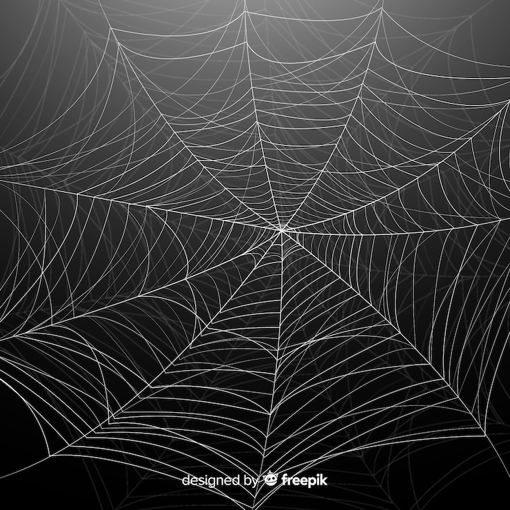Free Vector detailed halloween cobweb background
