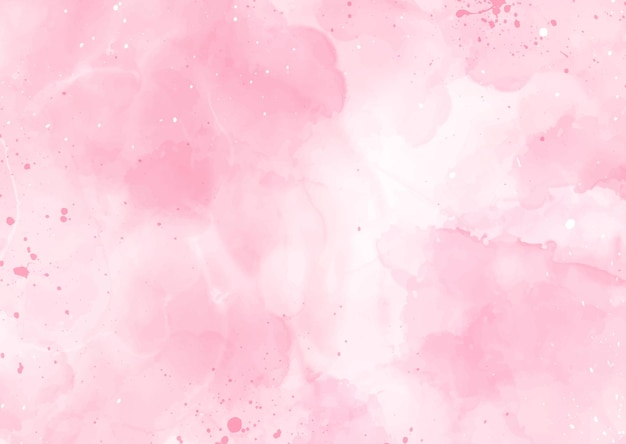 詳細な手描きのピンクの水彩画の背景