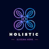 Free vector detailed holistic logo template