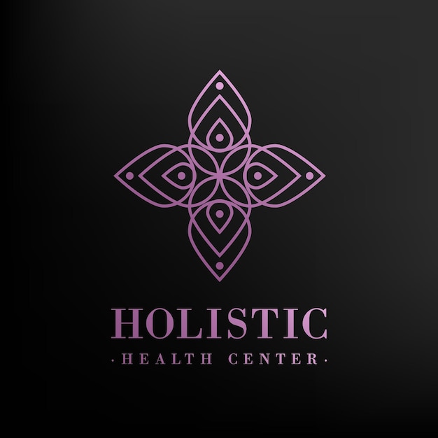 Detailed holistic logo template