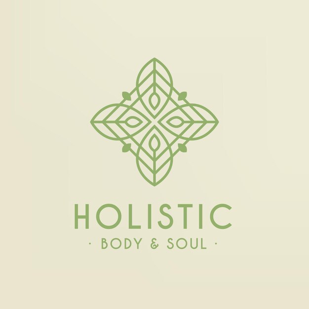 Detailed holistic logo template