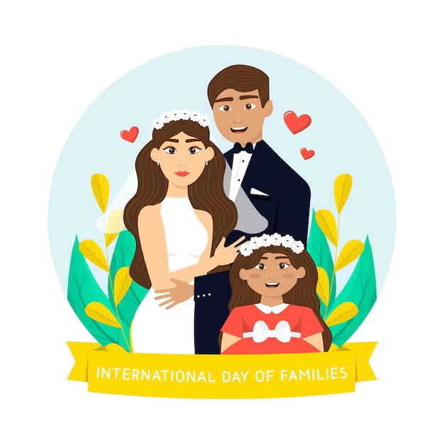 Free vector detailed international day of families illustration