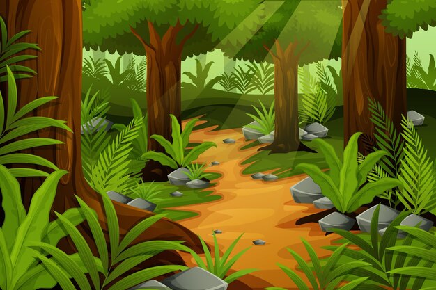 Detailed jungle background