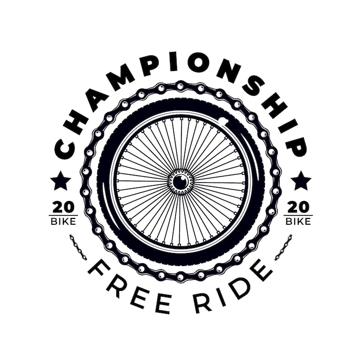 Free Vector detailed mechanism bike logo template