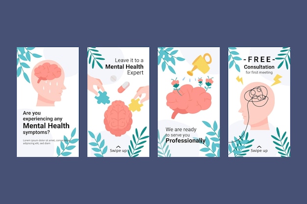 Detailed mental health instagram stories collection