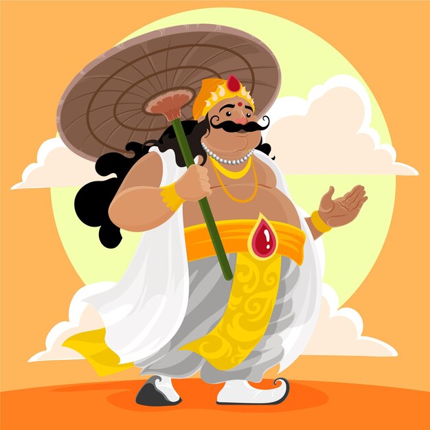 Detailed onam illustration