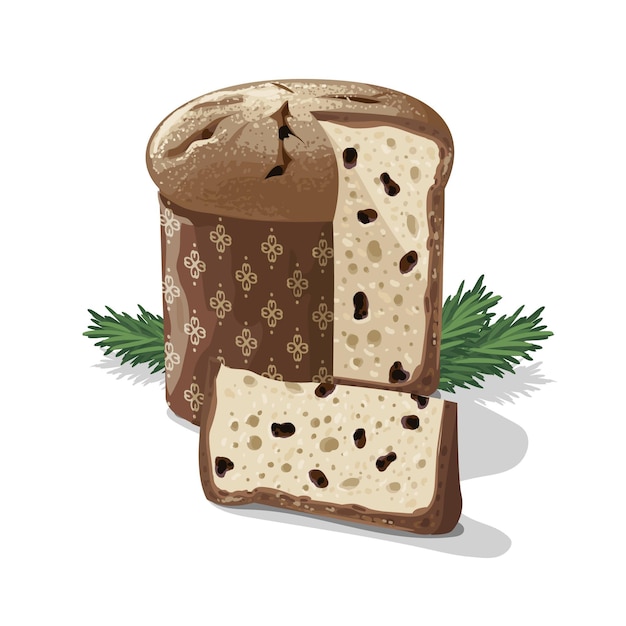 Free vector detailed panettone concept